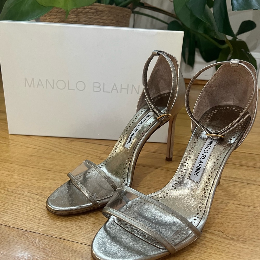 Manolo Blahnik Silver Heels